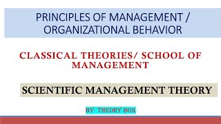 SCIENTIFIC MANAGEMENT THEORYCLASSICAL THEORY BBAMBA BCom PRINCIPLE ESSENTIAL OF MANAGEMENT [upl. by Feodora]