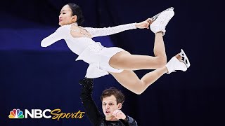 Lu and Mitrofanov win gold at Four Continents  NBC Sports [upl. by Ahseinad]