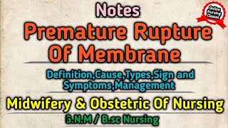 preterm labor and premature rupture of membranes dromar [upl. by Lenneuq]