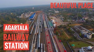 Agartala Railway station DRONE View  Most beautiful place of Tripura ❤️ [upl. by Katherine]