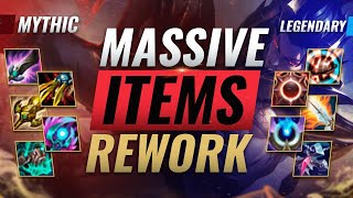 MASSIVE CHANGES 22 MYTHIC Items  14 LEGENDARY Items REVEALED  League of Legends Season 11 [upl. by Buine184]