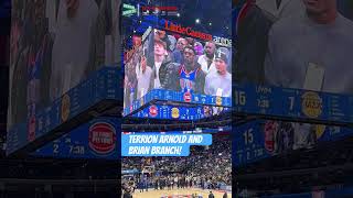 Lions Terrion Arnold amp Brian Branch at the Pistons vs Lakers game [upl. by Nebuer]