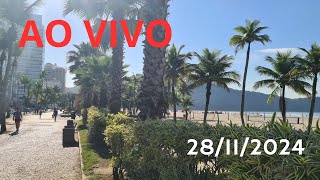 Praia Grande ao vivo dia lindo de sol e calor nessa quintafeira [upl. by Yedsnil43]