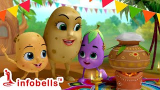 Baby Aloo Ekkadiki Velutondi  Sankranti Veduka  Telugu Rhymes for Children  Infobells [upl. by Nolyaw]