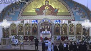 Funeral  Peter quotPandelisquot Begakis Friday Feb 9 St John the Baptist Greek Orthodox Church [upl. by Hcelemile]