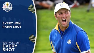 Every Jon Rahm Shot Caught On Camera  2018 Ryder Cup [upl. by Maje]