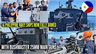 14 PHILIPPINE NAVY SHIPS NOW FULLY ARMED WITH BUSHMASTER 25MM MAIN GUNS [upl. by Eglanteen781]