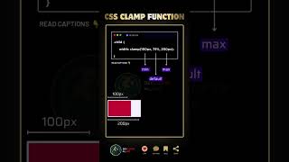 CSS Clamp function html css javascript webdesign webdevelopment coding [upl. by Zanahs]