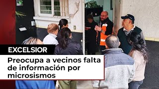 Vecinos afectados por microsismos en Mixcoac inconformes ante falta de respuestas [upl. by Grail929]