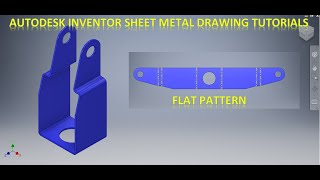 Autodesk Inventor Sheet metal drawing Tutorial 377  Inventor 3d drawings  3d cad tutorials [upl. by Minerva89]