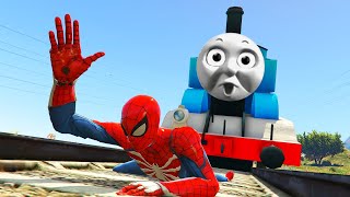 Thomas amp Friends Accidents Will Happen With SpiderMan [upl. by Randolph]