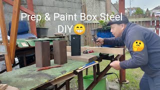 How to prep and paint corroded Box Steel  Easy DIY [upl. by Kornher]