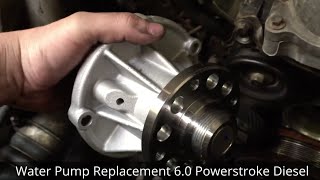 Ford Water Pump Install  Replacement  60L Powerstroke Diesel [upl. by Berta]