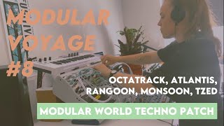 MODULAR VOYAGE 8  Modular World Techno Patch Octatrack  Eurorack live improv [upl. by Jemine]