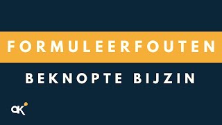 Formuleerfouten Onjuiste beknopte bijzin [upl. by Leibman]