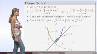 Fonctions  partie 5  fonctions monotones et bijections [upl. by Yarazed288]