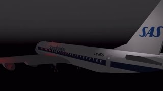 Scandinavian Airlines System Flight 933 Roblox Crash Animation [upl. by Eimas]