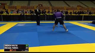 Andrew Wiltse piece controls and finishes his opponent in under a minute IBJJF NoGi Purple [upl. by Yesima]