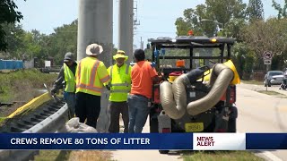 Fort Myers beautification crews remove 80 tons of litter [upl. by Edlihtam734]