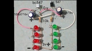 LED Strobe light using BC547 Transistor [upl. by Frazer231]