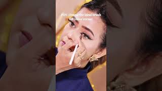 Found the ideal brush for inner corner liner hacks makeuptutorial  viral shoot [upl. by Dorotea593]