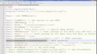 Install PHPMailer 524 and use smtp gmail [upl. by Grata870]