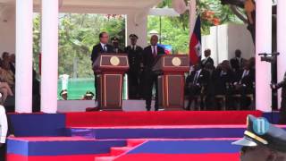 Le Président français François Hollande visite Haïti [upl. by Anerdna]