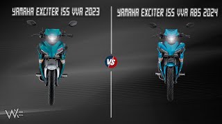 Yamaha Exciter 155 VVA OLD 🆚 Yamaha Exciter 155 VVA ABS 2024 ➖ Dual Walkaround ❗️ [upl. by Bessy239]