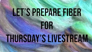 Blending fiber on the drum carder for Thur night livestream [upl. by Naillij126]