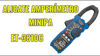 ALICATE AMPERÍMETRO MINIPA ET3810C [upl. by Ierdna]