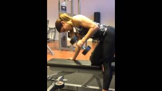 Tricep kickback with dumbbell on bench [upl. by Liana]