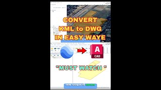 How to Import KML file to Autocad  Convert KML Or KMZ File In to AutoCAD DWG [upl. by Russon234]