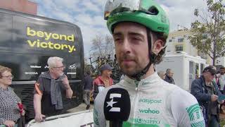 Ben Healy  Interview at the start  Stage 2  Volta ao Algarve em Bicicleta 2024 [upl. by Ymma567]