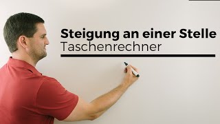 Steigung an einer Stelle bestimmen mit Taschenrechner Casiofx Mathe by Daniel Jung [upl. by Siol142]