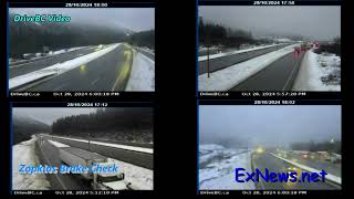 Coquihalla and Okanagan Connector Weather Road Conditions [upl. by Rodablas]