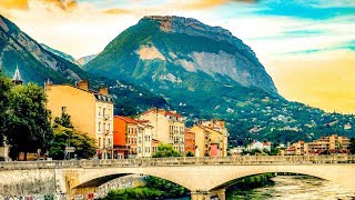 A Walk Around the Beautiful City of Grenoble France [upl. by Yadahs180]