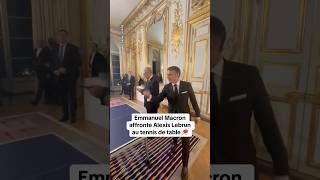 Emmanuel Macron affronte Alexis Lebrun au tennis de table 🏓 [upl. by Denise]