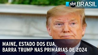 Maine é o segundo estado dos EUA a barrar Trump nas primárias de 2024  SBT Brasil 291223 [upl. by Marlene]