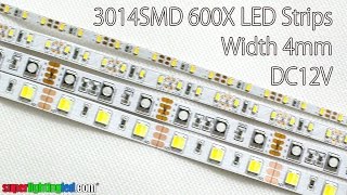 Width 4mm SMD3014 x 600 LEDs flexible led strip lights [upl. by Ardnek687]