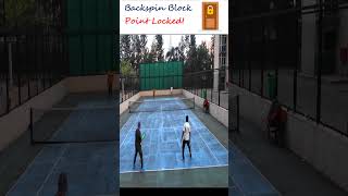 Backspin Block Point Locked tennis tennisshorts tennisreels reels backspin block point [upl. by Ahsikym]