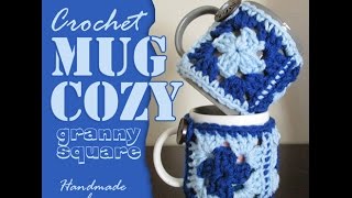 Crochet Granny Square Mug Cozy [upl. by Karola680]