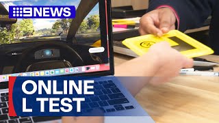 Learner drivers can earn L plate in online test  9 News Australia [upl. by Eanehs]