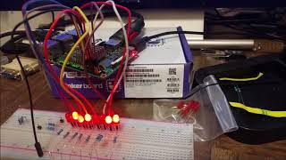 ASUS Tinker Board GPIO LEDs Simple Binary Display [upl. by Eide]