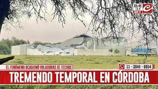 Tremendo temporal volvió a azotar a la provincia de Córdoba [upl. by Attekahs]