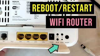 How to Reboot  Restart WiFi Router  Network Reset [upl. by Yendyc]