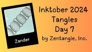 Inktober Tangles 2024 Day 7 Zander by Zentangle Inc [upl. by Kuehn]