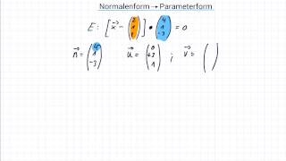 Normalenform in Parameterform [upl. by Eirovi]