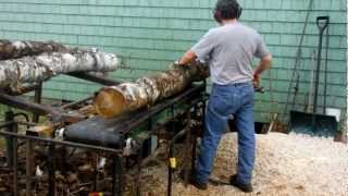 Homemade Firewood Processor with chainsaw [upl. by Emlen]