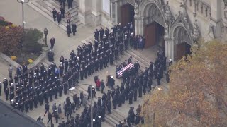 Funeral for Pittsburgh battalion chief Casket arrives at St Paul Cathedral [upl. by Elkraps625]