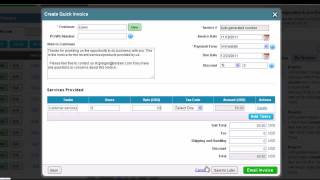 Creating an Invoice for Services in Apptivo [upl. by Noira]